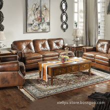 Couch Living Room Leather 321 Set Sofa